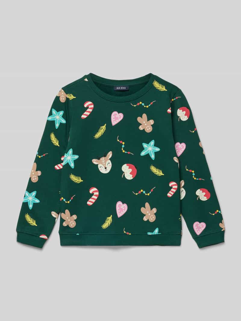 Sweatshirt met motiefprint