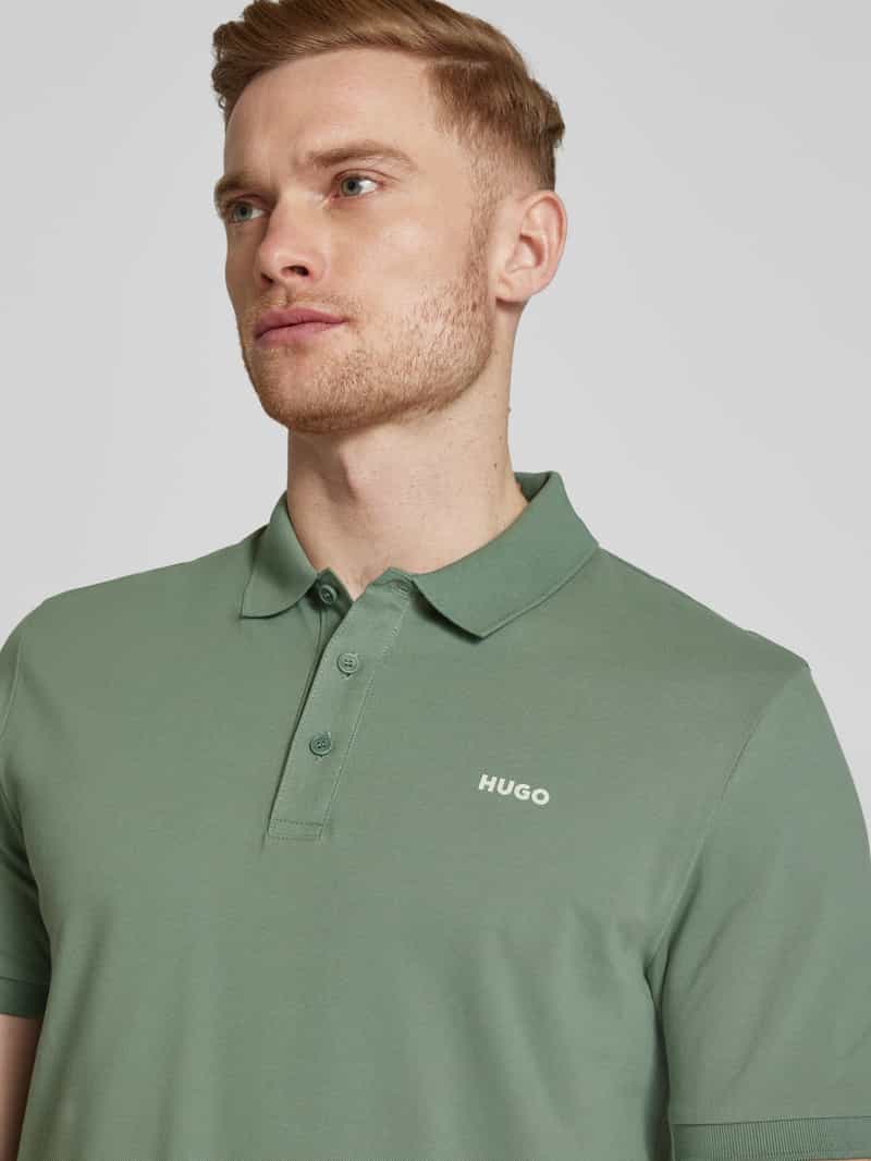 HUGO Poloshirt met labelprint model 'Donos'