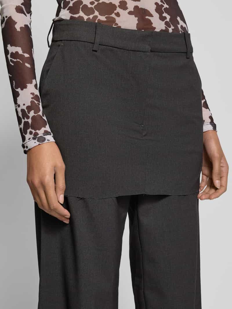 Weekday Flared stoffen broek met steekzakken