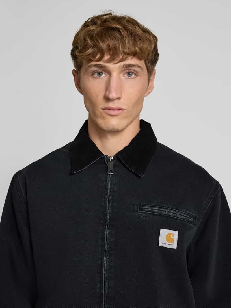 Carhartt Work In Progress Jeansjack met platte kraag en ritssluiting model 'DETROIT'