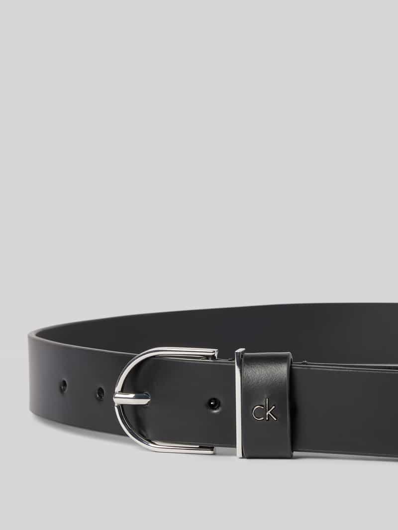CK Calvin Klein Riem van buffelleer met doornsluiting