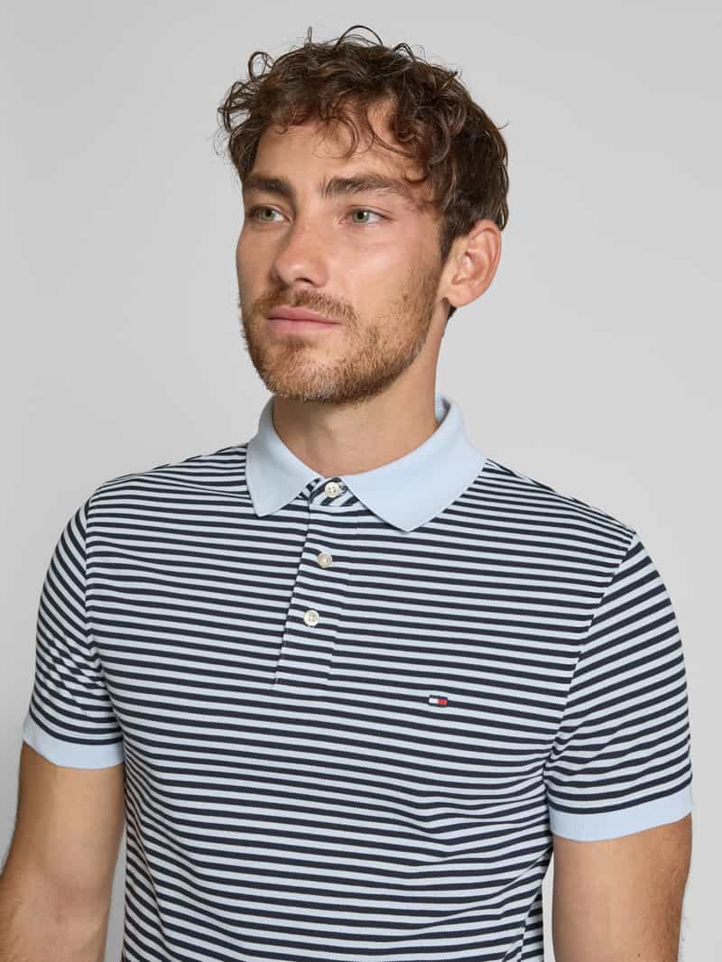Tommy Hilfiger Slim fit poloshirt van een mix van katoen en elastaan