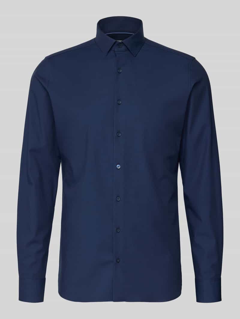 Slim fit zakelijk overhemd met stretch