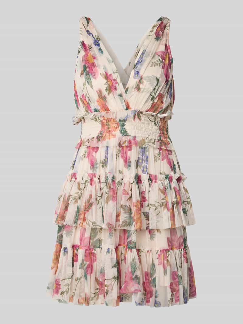 Lace & Beads Cocktailjurk met V-hals