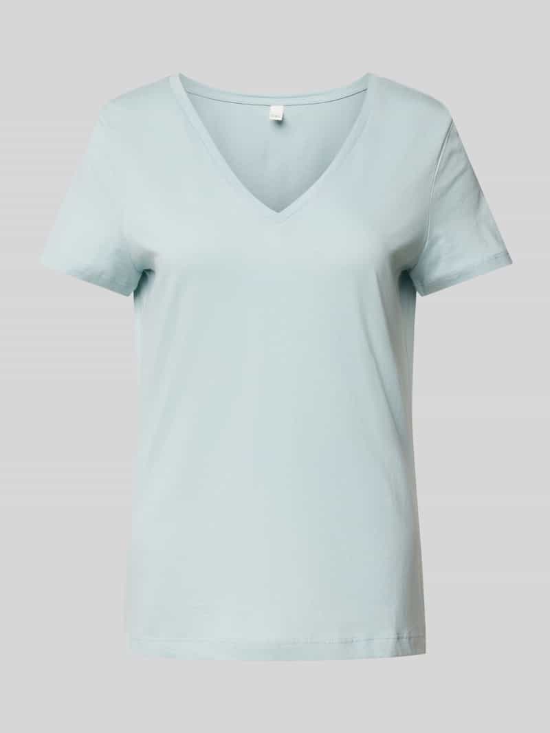 QS T-shirt met V-hals