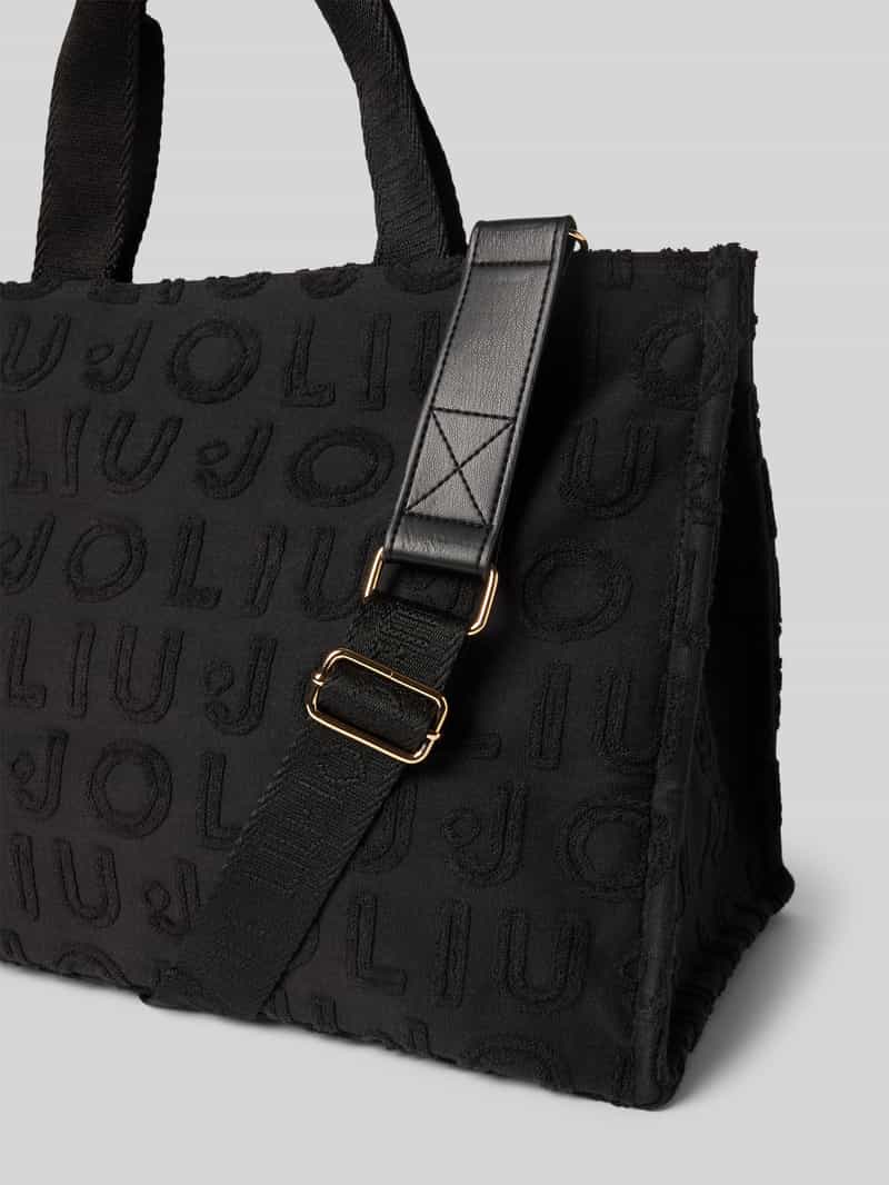 Liu Jo White Tote bag met structuurmotief met label model 'PLAIN'