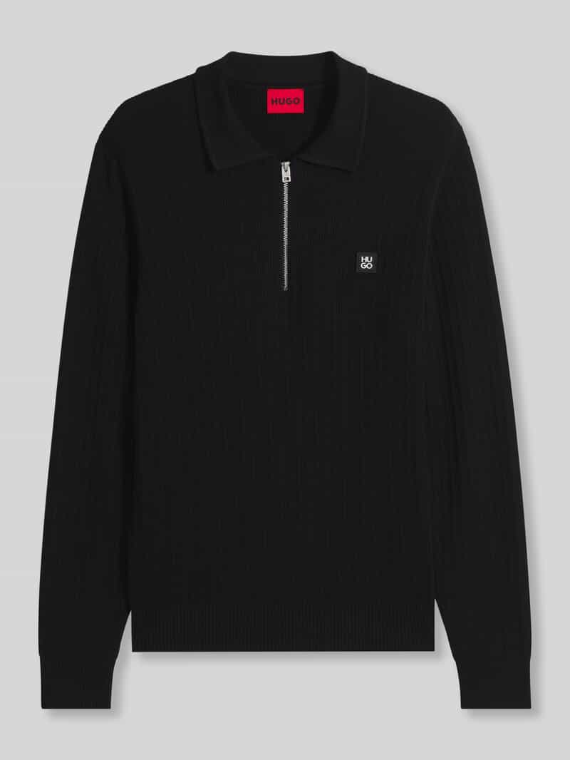 HUGO Regular fit poloshirt van viscosemix model 'Sastaron'