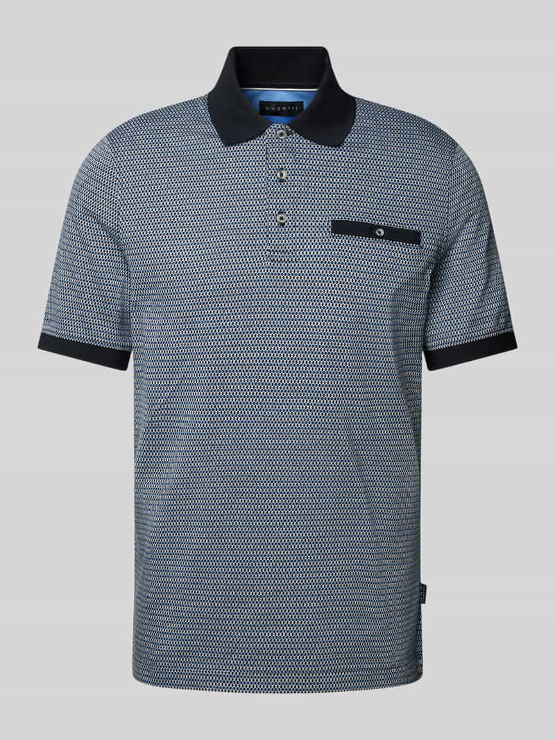 Bugatti Poloshirt met contrastgarnering