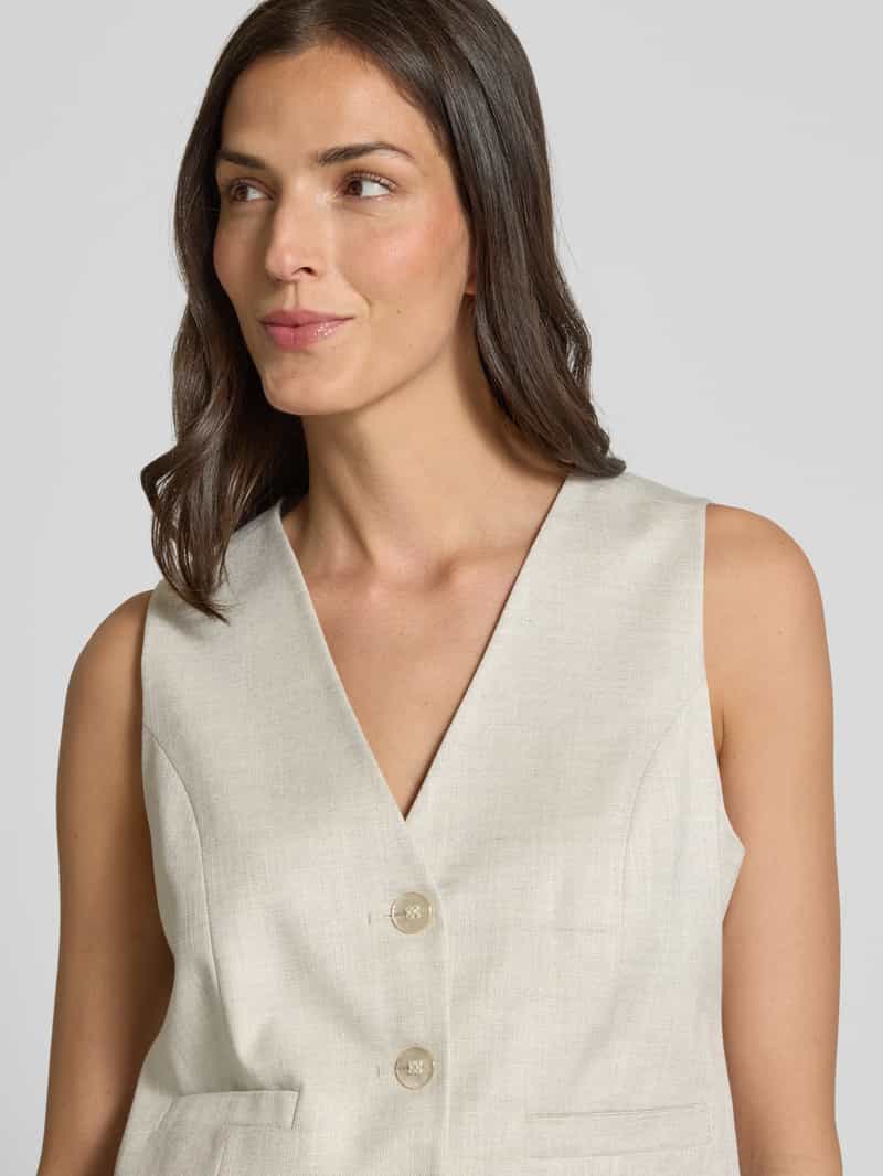 milano italy Gilet van viscose met V-hals
