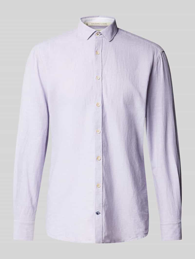 Slim fit vrijetijdsoverhemd met kentkraag