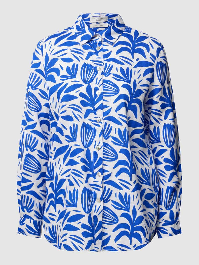 Christian Berg Woman Linnen blouse met all-over bloemenprint