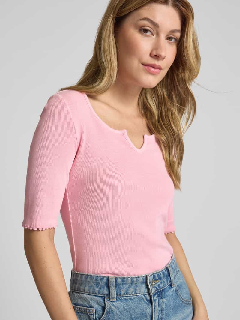 Tom Tailor Denim Slim fit T-shirt van katoenmix