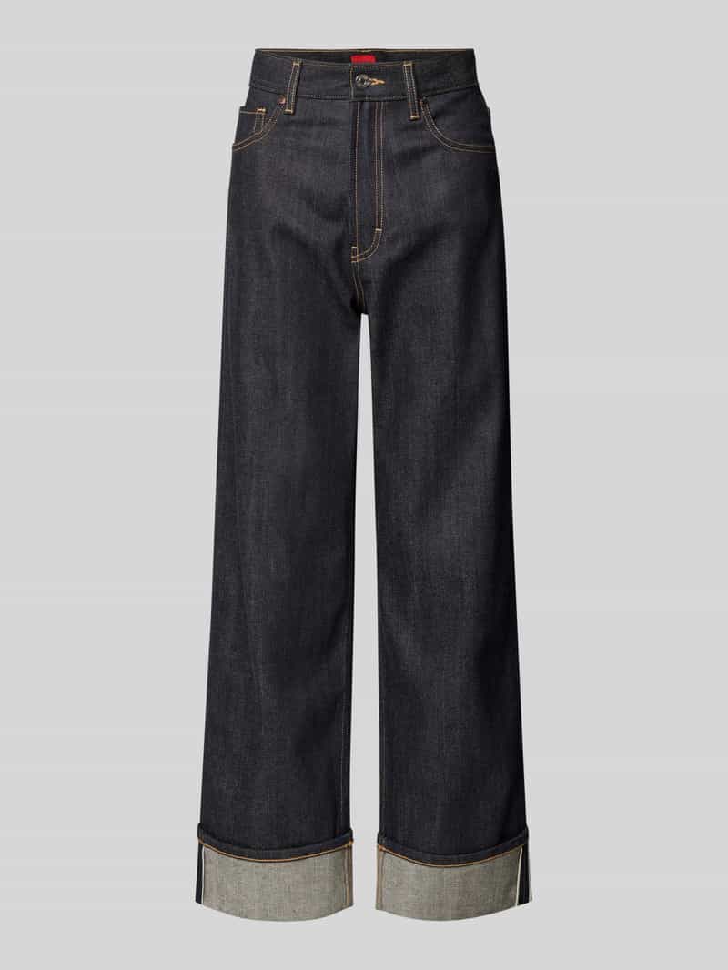 Wide leg jeans van katoenmix model 'GEABENA'