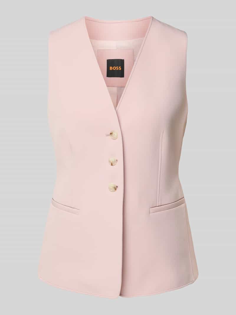 Boss Orange Regular fit gilet met paspelzakken