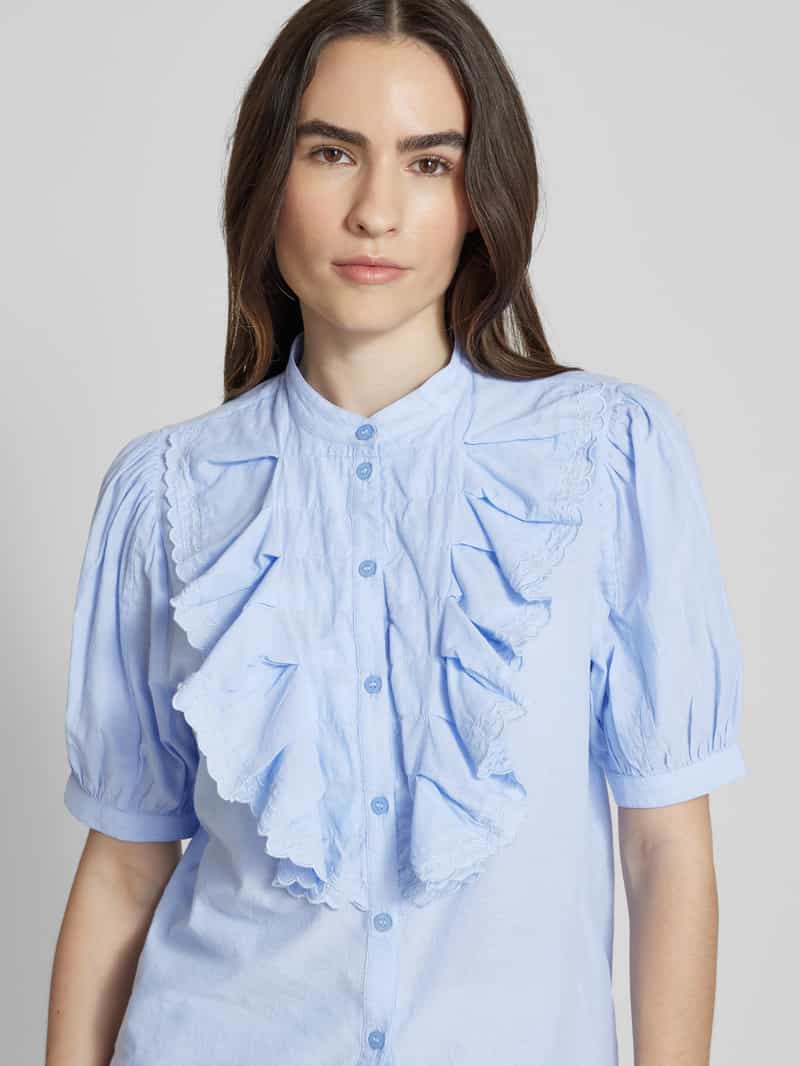 Essentiel Antwerp Regular fit blouse met opstaande kraag model 'Hamadeus'