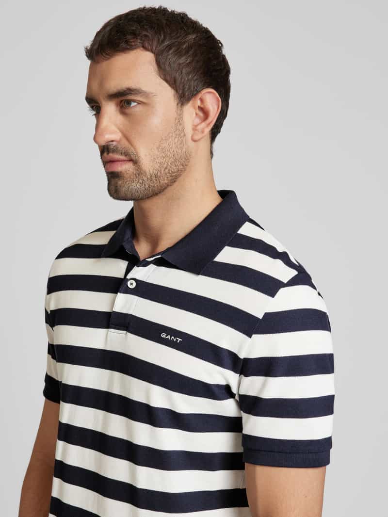 Gant Poloshirt met labelstitching model 'STRIPE'