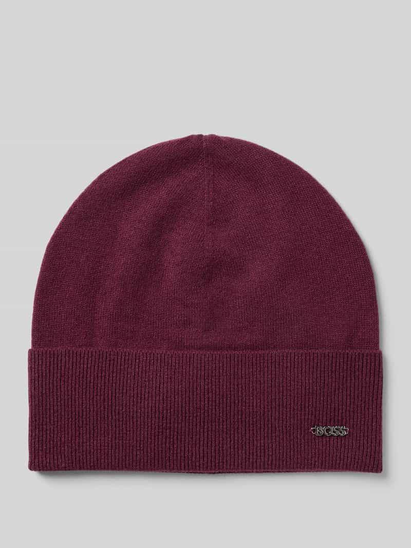 Boss Beanie van een mix van scheerwol en kasjmier model 'LARI'
