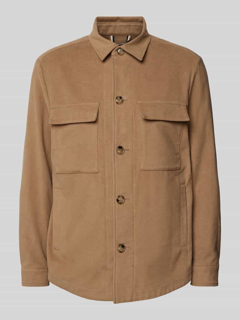 Boss Overhemdjack met borstzakken model 'Carper'