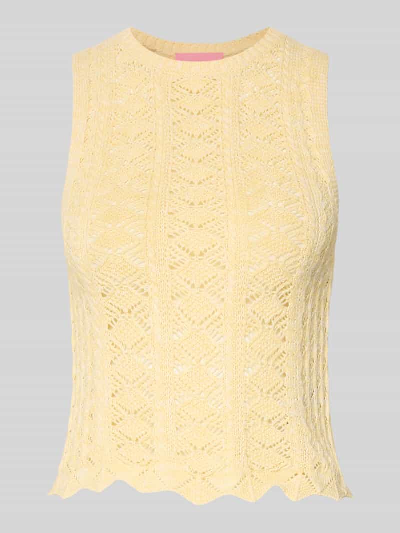 Tricottop met ronde hals model 'ZURI'