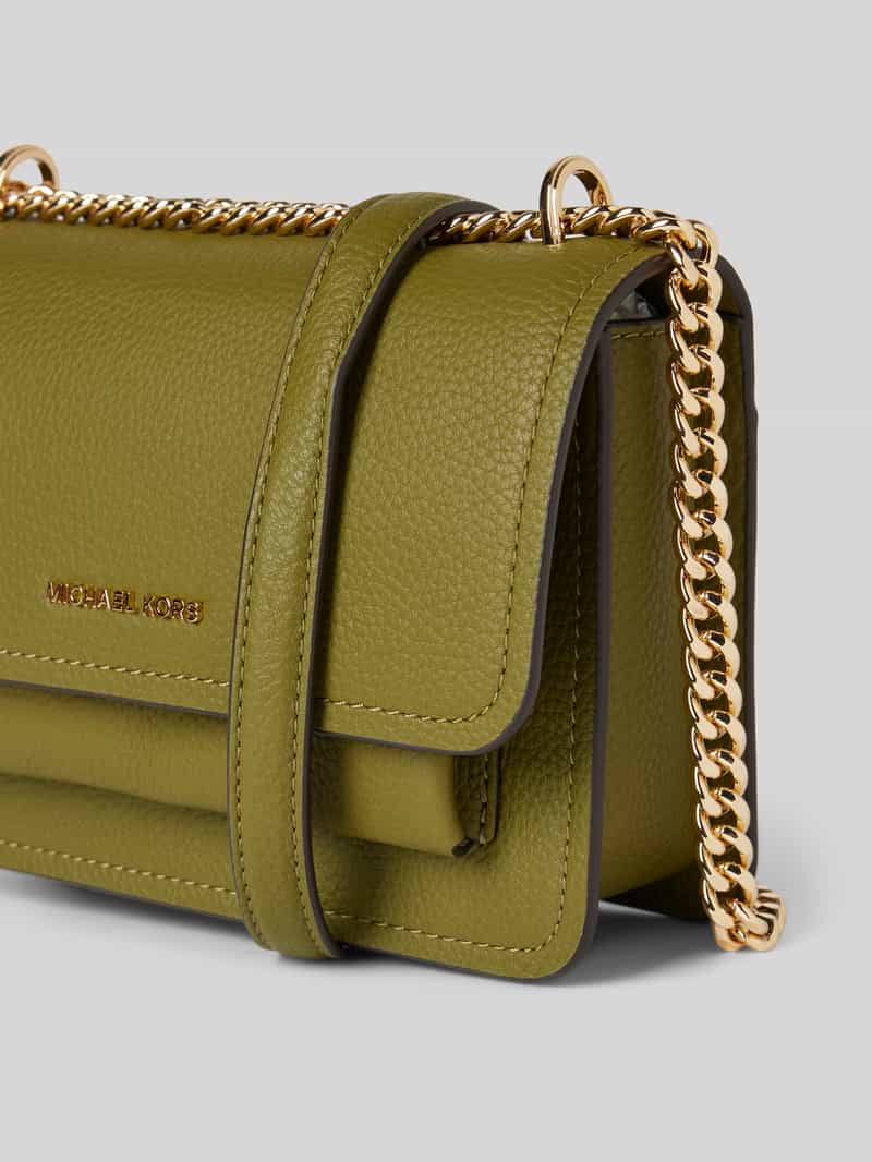 MICHAEL Kors Schoudertas van leer met labelapplicatie model 'CLAIRE'