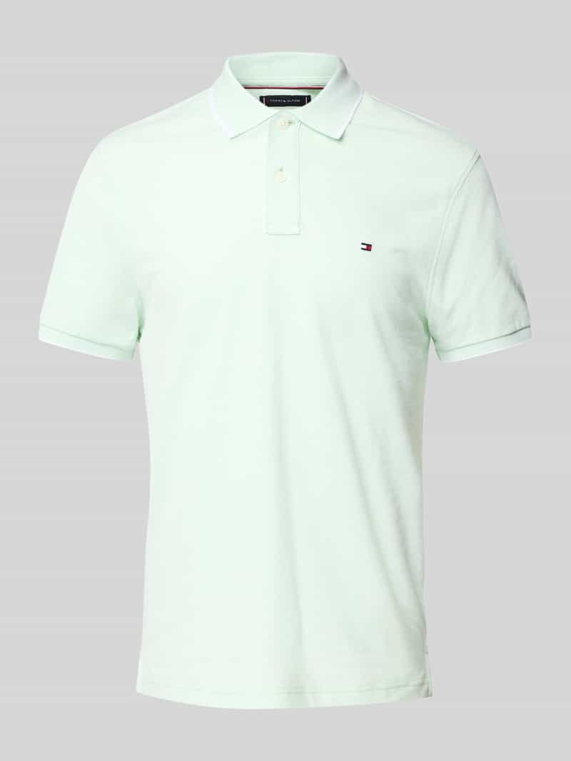 Tommy Hilfiger Regular fit poloshirt van een mix van katoen en linnen