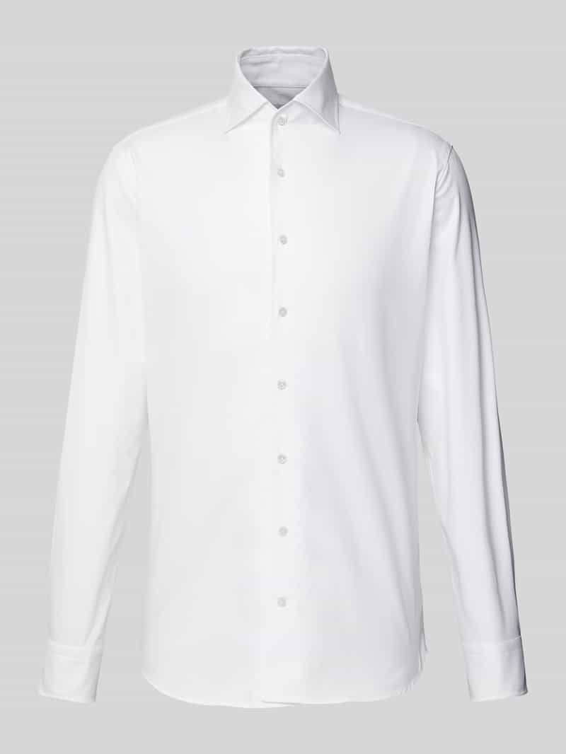Profuomo Slim fit zakelijk overhemd van twill