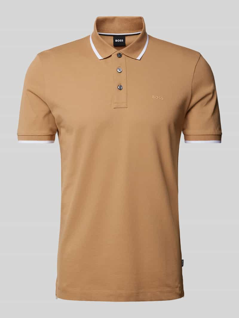 Boss Poloshirt met contraststrepen, model 'Parlay'