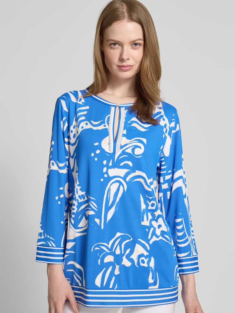 Marc Cain Regular fit blouse met druppelvormige hals