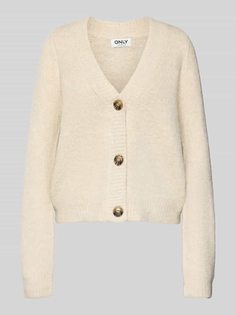 Only Loose fit gebreid jack met V-hals model 'ZOEY'