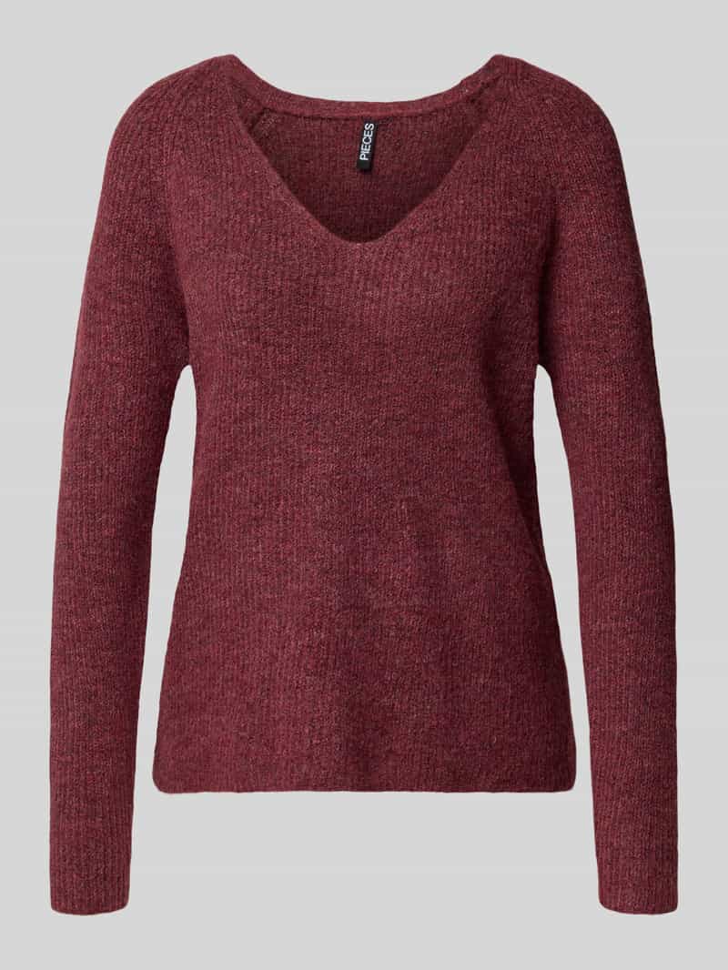 Pieces Regular fit gebreide pullover met ribstructuur model 'ELLEN