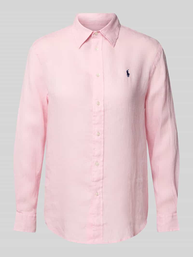 Polo Ralph Lauren Linnen blouse met labelstitching