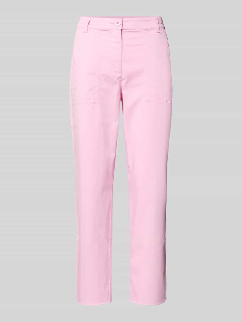 Marc Cain Feminine fit broek met verkorte pasvorm en steekzakken
