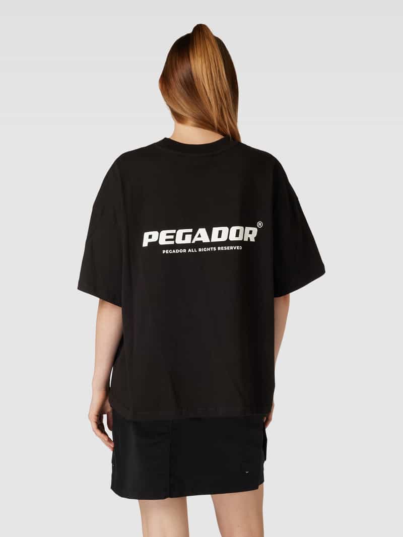 Oversized T-shirt met labelprint, model 'ARENDAL' Pegador