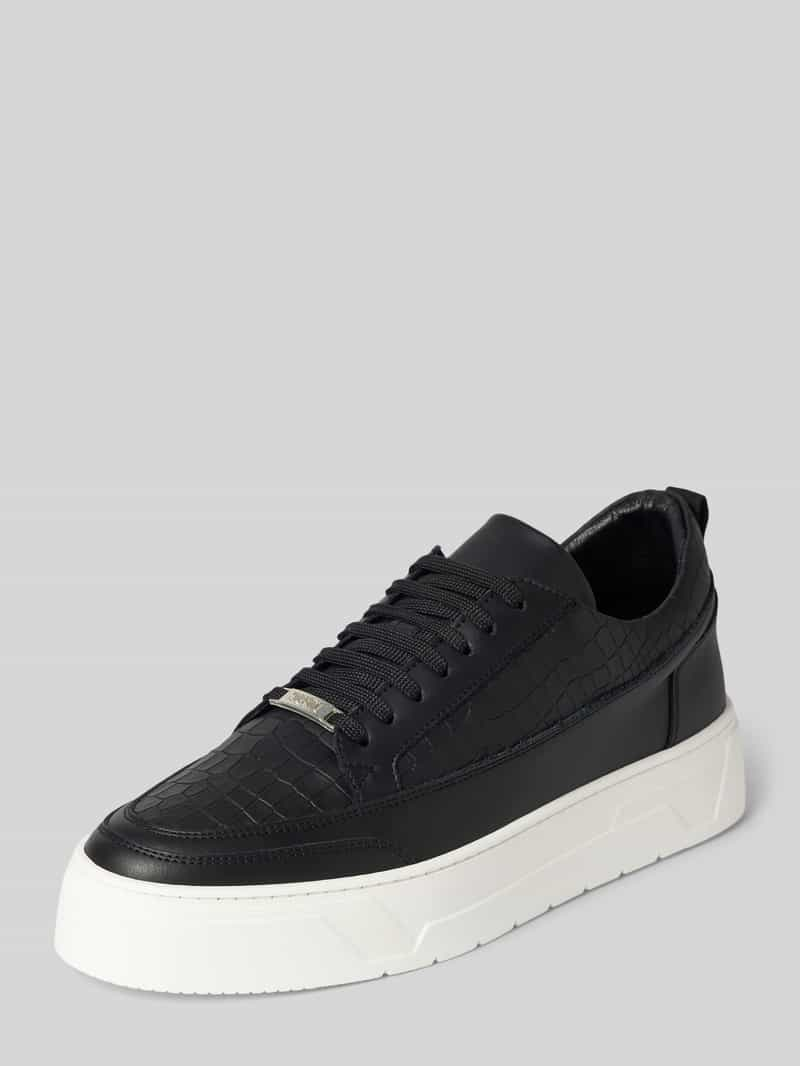 Antony Morato Sneakers van leer met labeldetail, model 'FLINT'