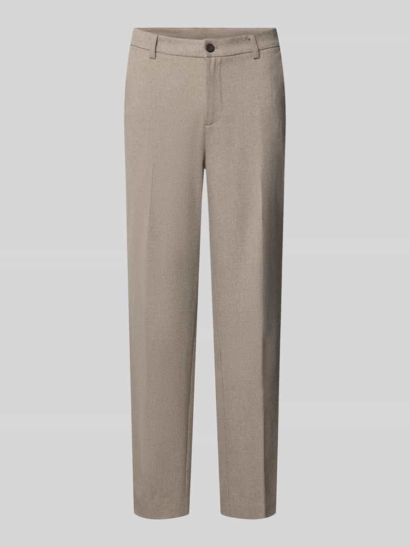 straight fit stoffen broek met viscose,