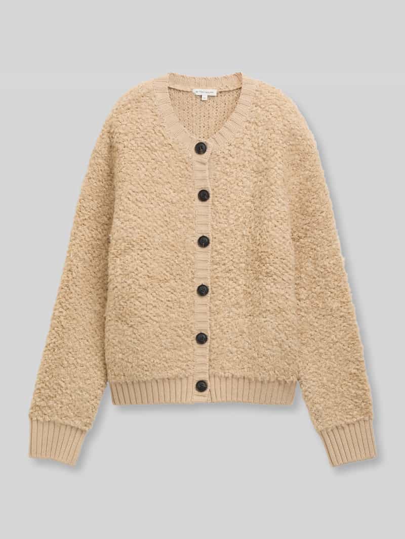 Tom Tailor Cardigan met bouclé-structuur
