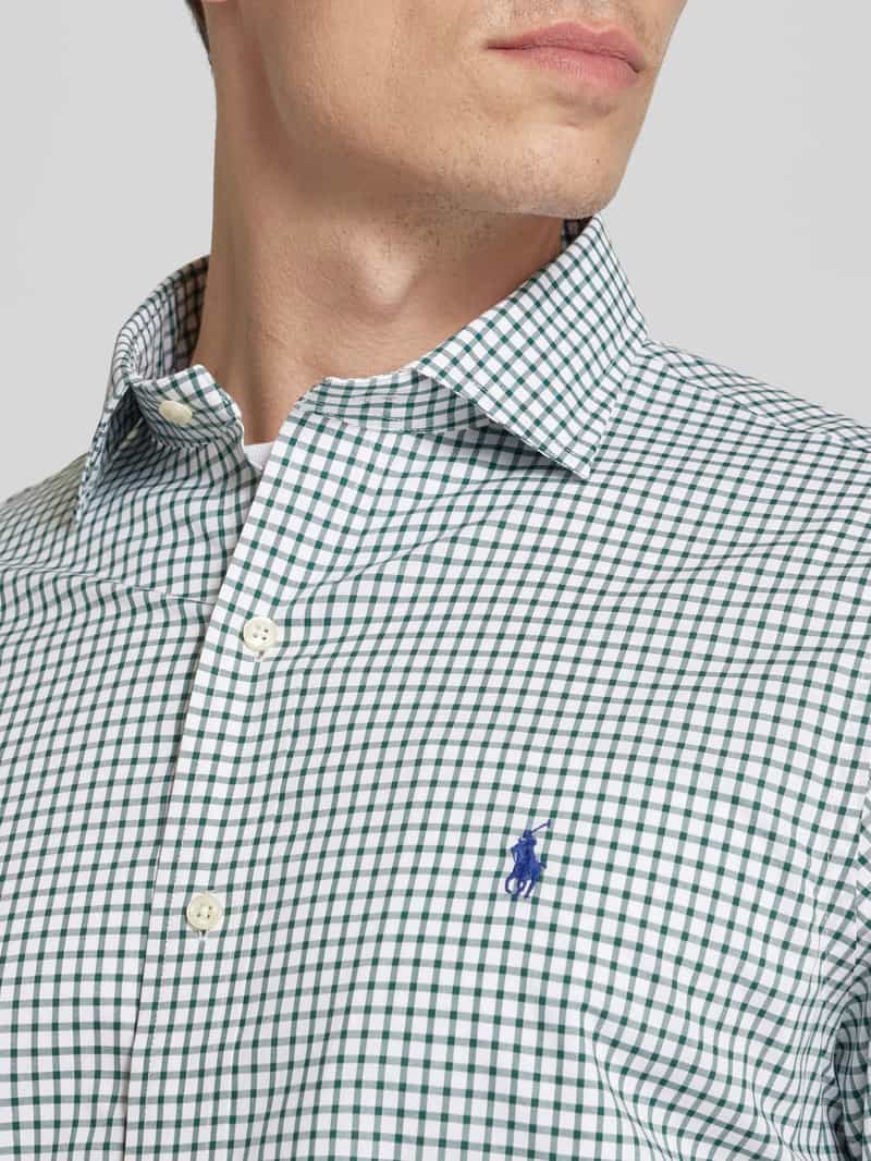 Polo Ralph Lauren Custom fit zakelijk overhemd met logostitching