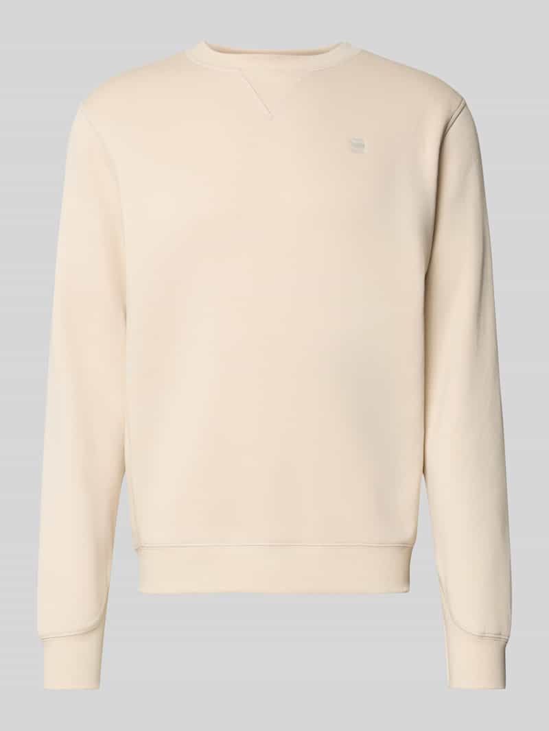 G-Star Raw Sweatshirt met labelstitching en ronde hals