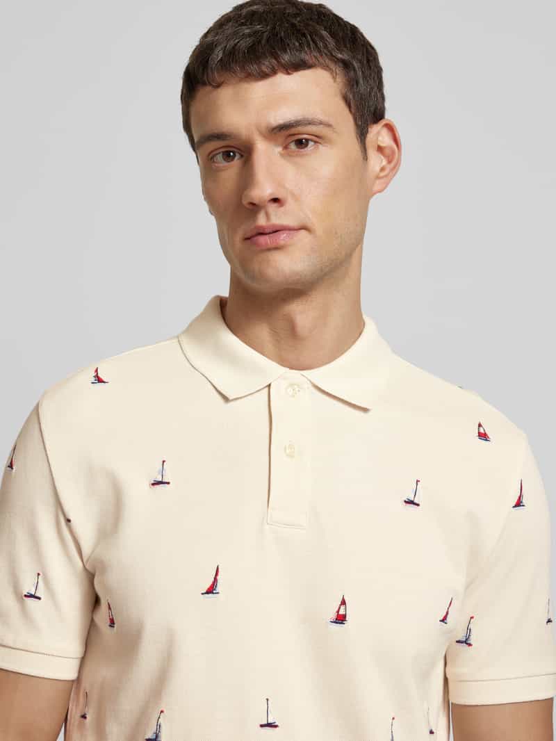 Gant Regular fit poloshirt met motiefstitching