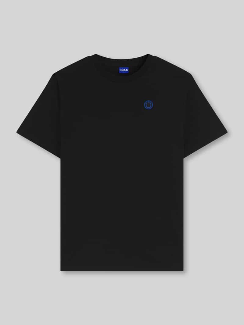 Hugo Blue T-shirt met labelpatch