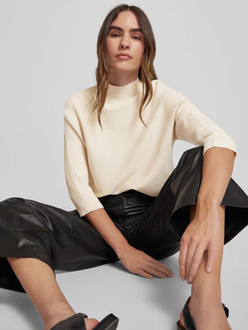 comma Gebreide pullover met opstaande kraag