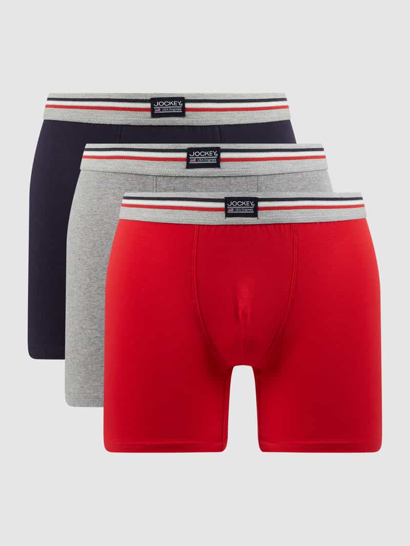 Boxershort met labelpatch in een set van 3 stuks