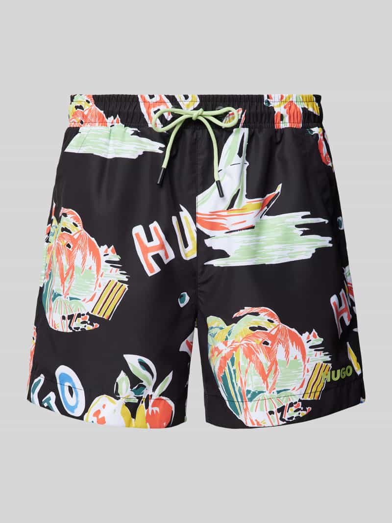 HUGO Relaxed fit zwembroek met labelprint model 'CALALA'