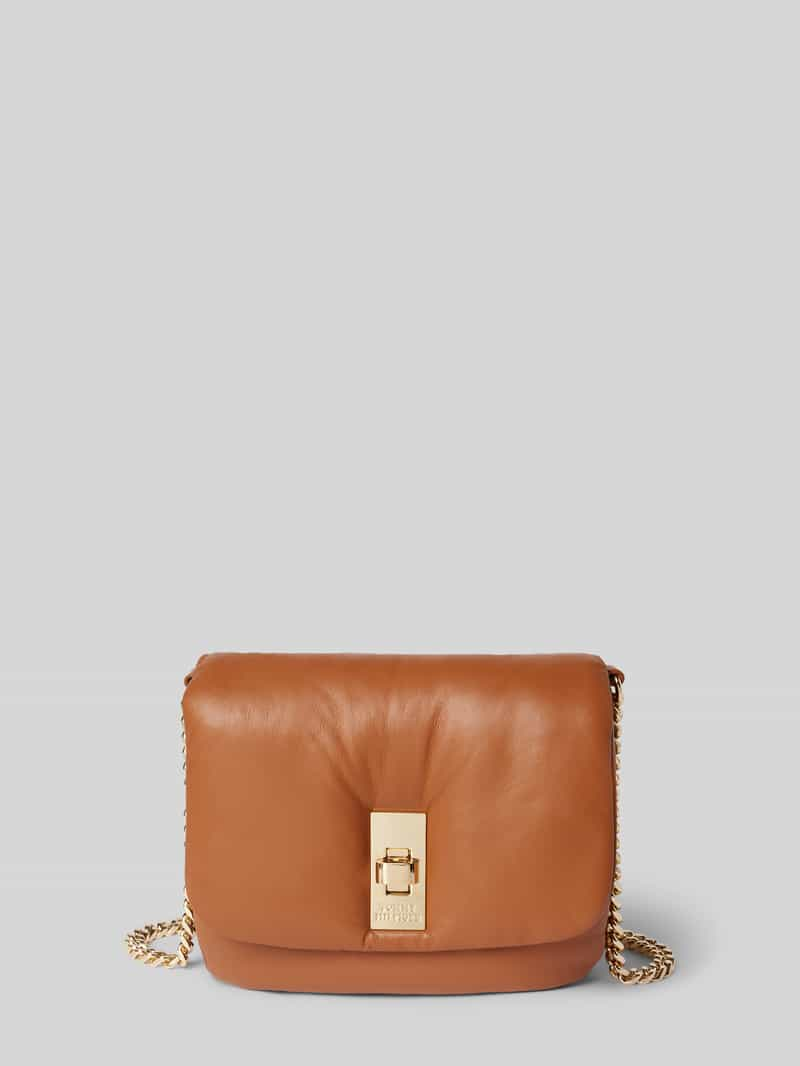 Tommy Hilfiger Crossbodytas van schapennappa met labeldetail