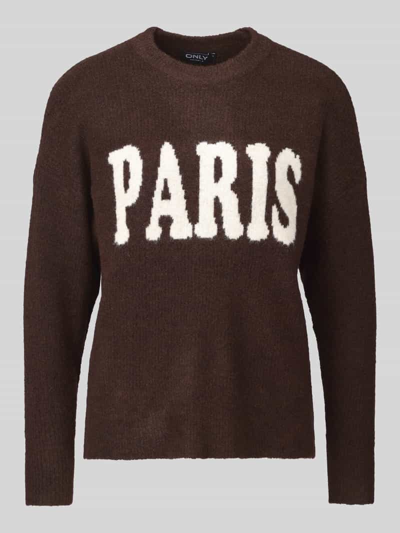 Only relaxed fit pullover van met wol model 'JERICO'