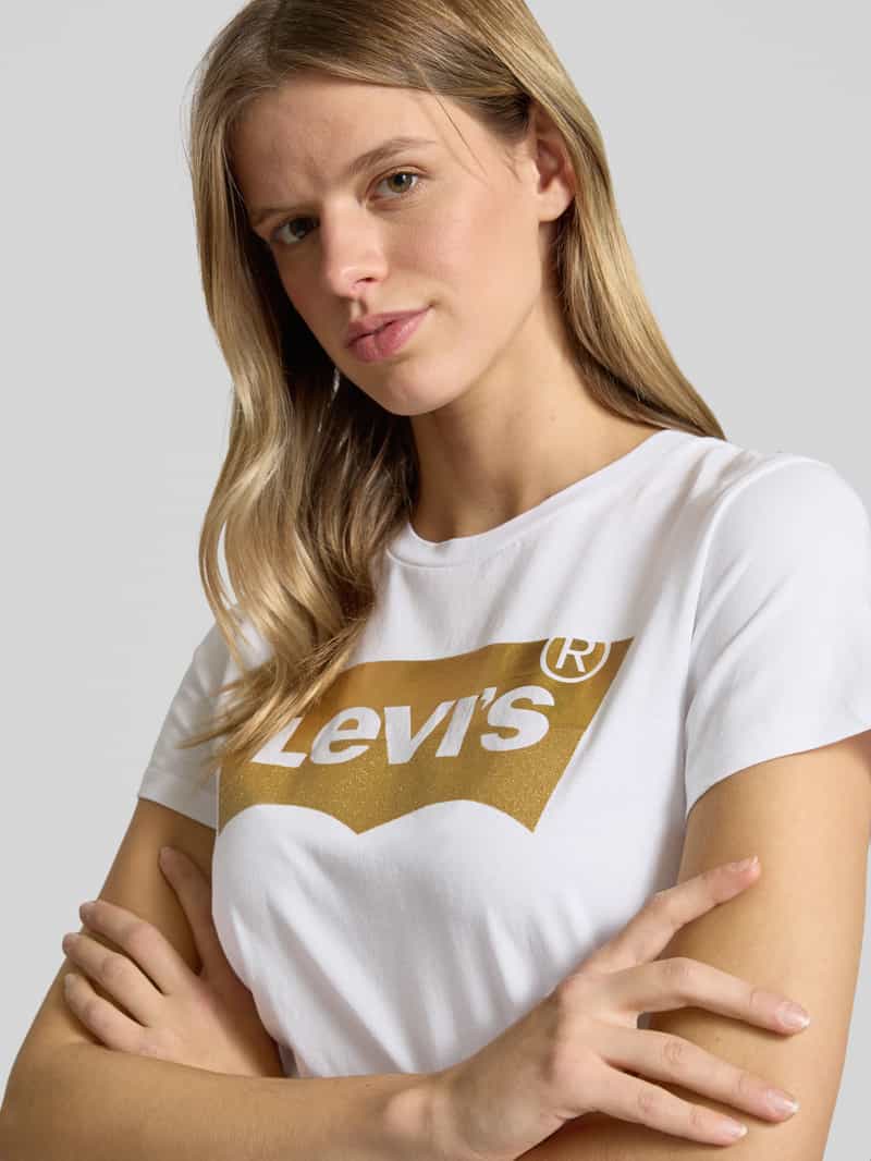 Levi's T-shirt met labelprint