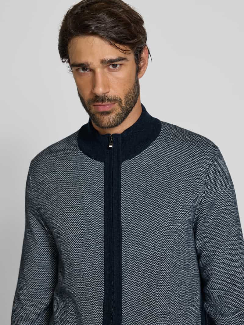 Boss Regular fit gebreid jack van wolmix model 'H-HETERNO'