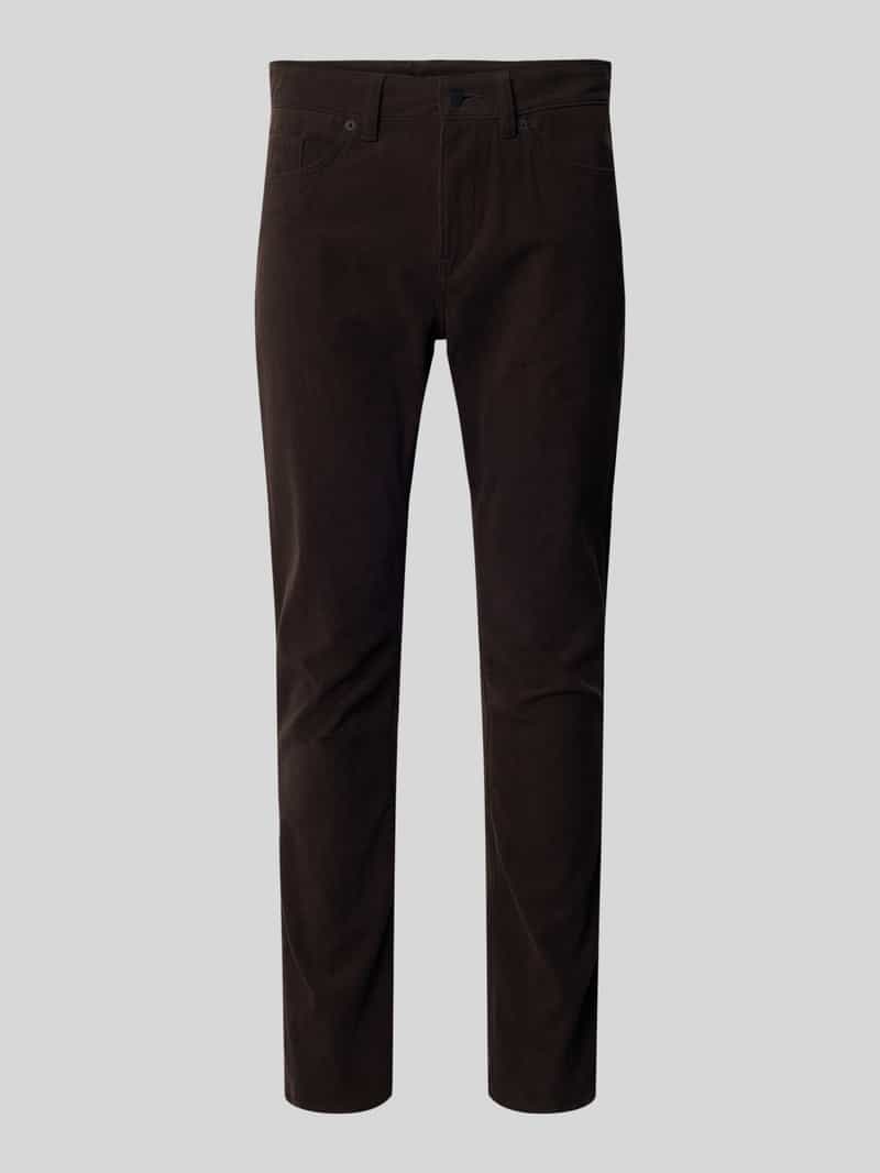 Boss Straight leg corduroy broek met ceintuurlussen model 'DELAWARE'