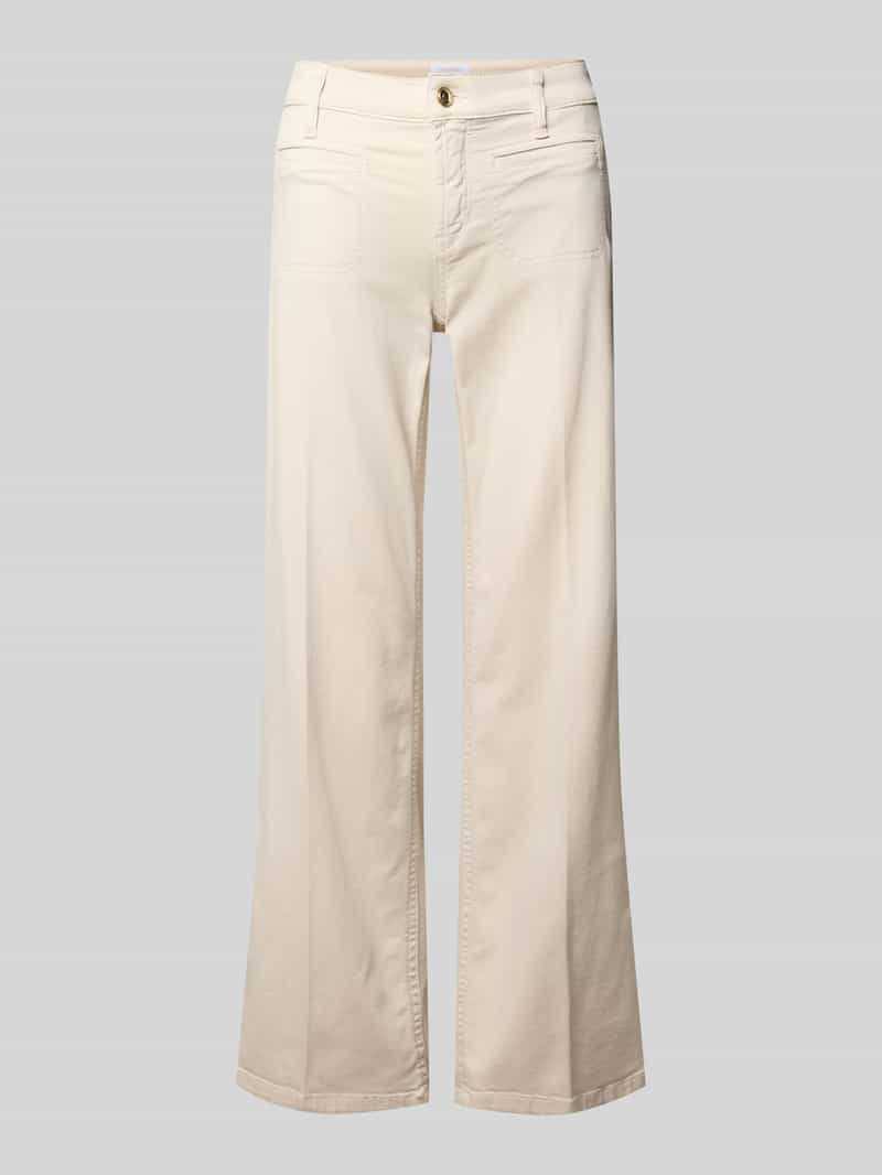 Korte jeans met persplooien en steekzakken