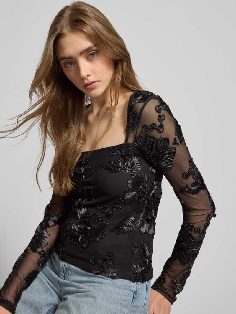 Gina Tricot Shirt met lange mouwen en vierkante hals